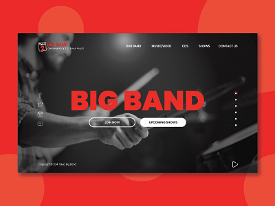 Big Band Website Redesign big band interactive website music website uiux user interface website