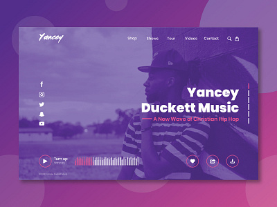 Yancey Duckett Music interactive website music website uiux user interface website yancey duckett