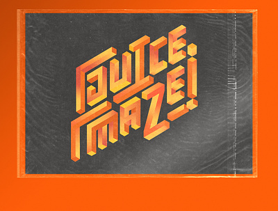 Juice Maze - Version 2 branding design illustration lettering logotype texture typography vector