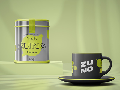 ZUNO - Fruit Teas branding design illustration logo packaging typography