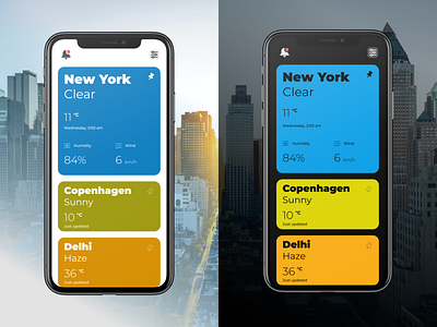 Card based Weather App - Not fancy, but useful! challenge design dribbble ui usability ux