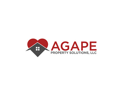Agape Property Solutions LLC 1 best logo designer logo logo design love minimalist property real estate real estate logo
