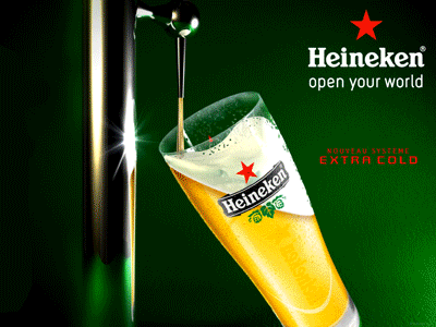 Heineken ice 3d beer bière boisson drink fx givre glace heineken ice motion