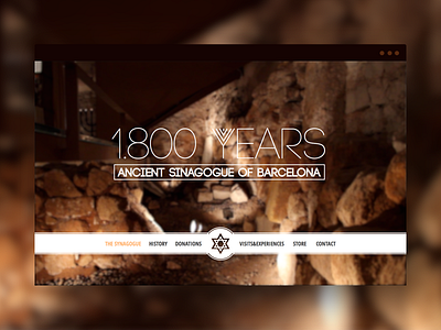 Ancient Sinagogue of Barcelona brown full screen history website