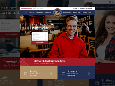 American college america college responsive students website