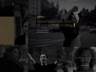 Jekyll website advertising agency black gold responsive website