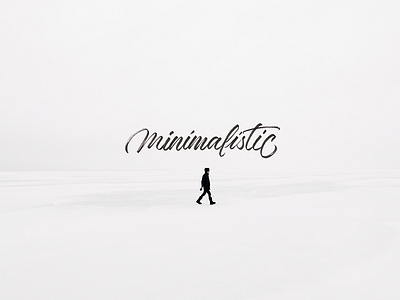 Minimalistic calligraphy lettering minimal photography