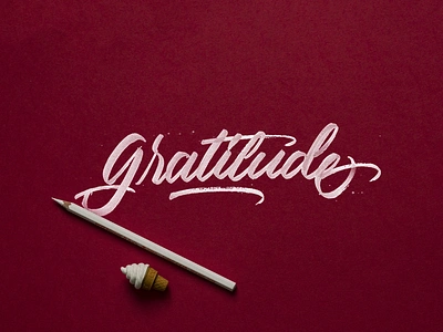 Gratitude calligraphy handlettering lettering handmade lettering