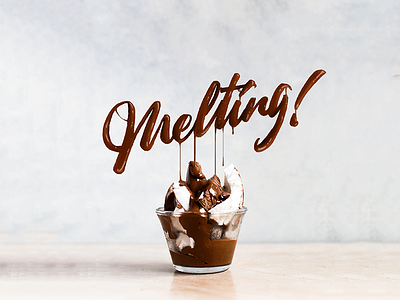 Melting - Lettering calligraphy digital handmadefont lettering photography