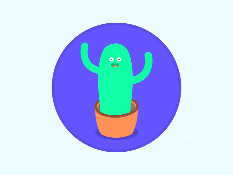 Happy Cactus bounce cactus character animation motion motion design