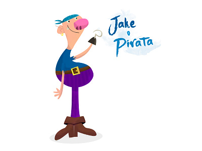 Jake the Pirate charachter design illustration
