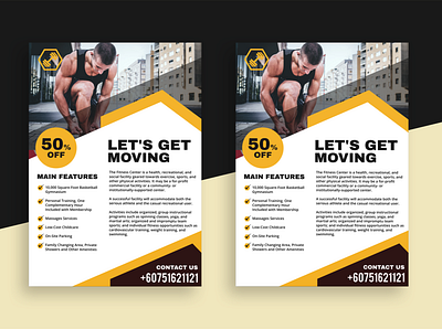 A4 Flyer Featuring Fitness Theme fitness flyer