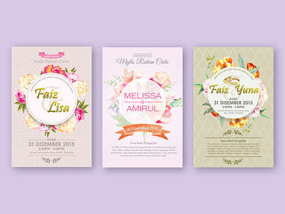 Floral Wedding Cards photoshop design wedding invitation card
