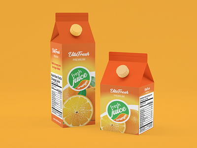 Fresh Orange Carton Packaging Design fresh orange packaging illustrator design