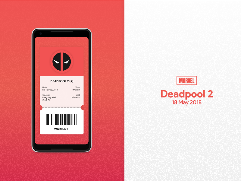 Deadpool Movie Ticket by Ishant on Dribbble