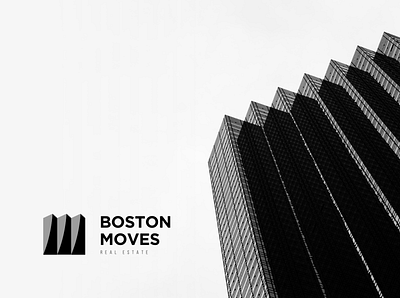 Bostonmoves logo design boston branding design house moving logo