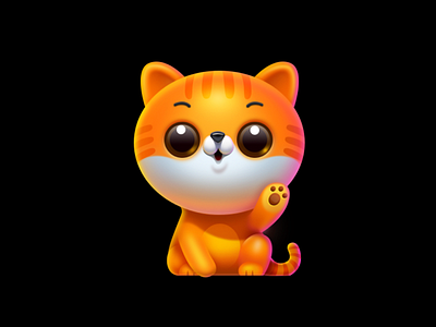 Orange Cat cat cute design icon illustration