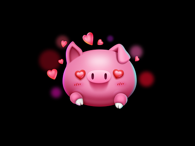 Piglet carton cute design icon illustration love lovely pig piglet ui