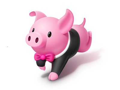 Western-style clothes piglet