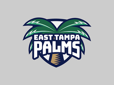 East Tampa Palms Logo florida logo palm palmtree sports type vector