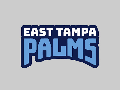 East Tampa Palms Type Logo logo palms palmtree sports type typography vector