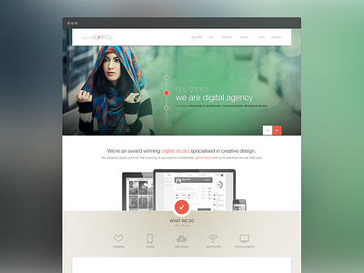 Home Page preview 2x agency creative design digital grand green minimal orange red responsive stylish web website