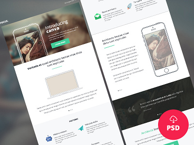 Freebie – Canva – Multipurpose Newsletter/Email PSD Template canva clean creative email email template freebie freebies newsletter psd