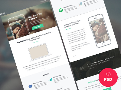 Freebie – Canva – Multipurpose Newsletter/Email PSD Template