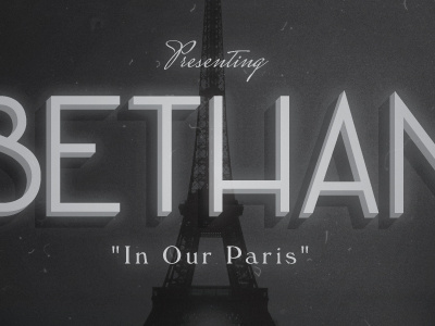 In Our Paris film noir illustrator texture typography