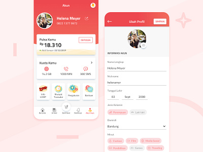 LOOPkita App - Profile Page android app android app design app application design indonesia mobile app mobile design sketch telco telecommunication ui ux