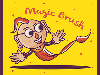 Magic_Brush brush character colors free time fun happy illustration magic brush style think with ramesh vedhalam