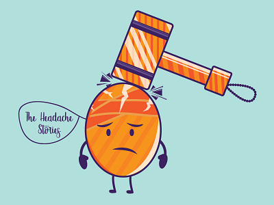 Headache broken egg feel hammer headache illustration justforfun notgood pain thor tooclosetoreality