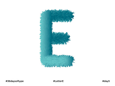 36 days of type Letter E 36daysoftype brush design e lettering vector