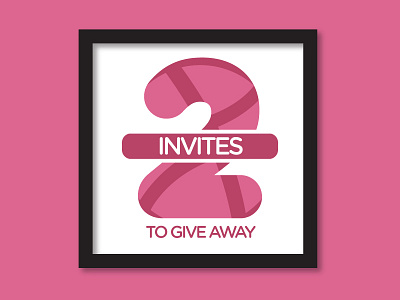 Dribbble invite 2invites draft dribbble giveaway grab your opportunity illustration invite invites love portfolio share