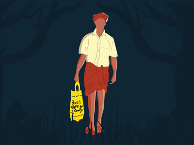 Return of the cloth bag 2d art beauty branding character colors colours design dribbble farmer illustration logo plastic ban save environment stop plastic tamilnadu thinkwithramesh typography vector village