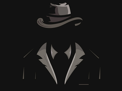 Man in black with Grey shades 2d boss branding character cinema colors design dribbble fun grey shades illustration man cartoon man in black night light old villan shades thief ui vector villan