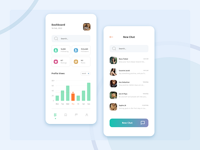 Dashboard - Chat Screen app app design branding design gradient illustration ios logo ui vector