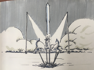 Print sketch artwork brush markers illustration ink paper rocket sketch sputnik ukraine