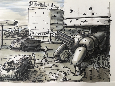 Flak 137 artwork brush markers illustration ink paper sketch