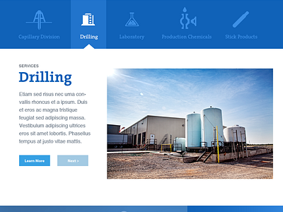 Services Slider blue drilling energy gas icons oil services slider