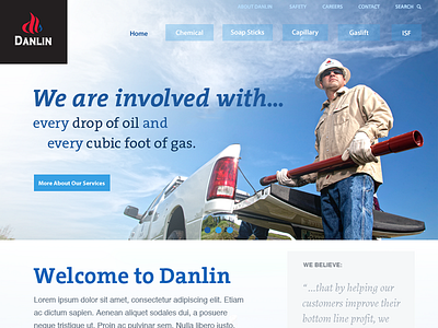 Oil & Gas blue gas hero homepage man oil welcome