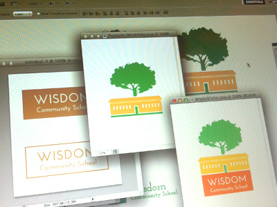 Wisdom WIP africa branding building community logo mark school tree wip