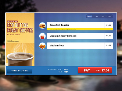 Touch Screen Ordering System Design - Order fast food food menu order touch