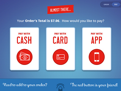 Touch Screen Ordering System Design - Payment card cash fast food menu payment touch screen