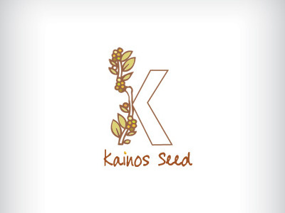 Kainos Seed branding green leaf logo seed