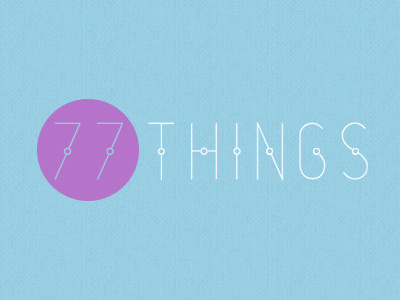 77 Things branding logo things type