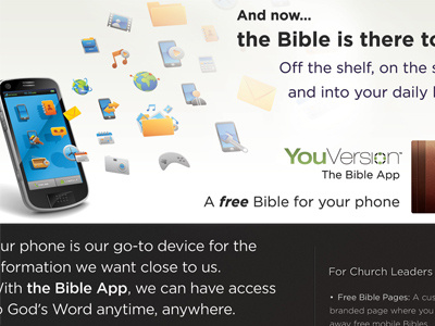 YouVersion.com Print icons phone print youversion