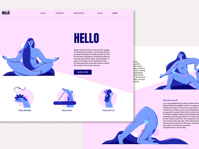 Landing page yoga studio