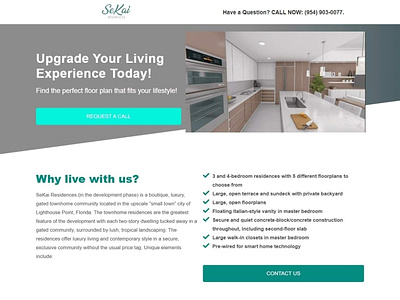 Real Estate Landing Page Design For Sekai