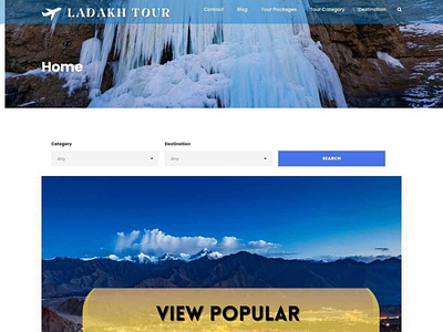 Ladakh-tourism | Landing Page Design